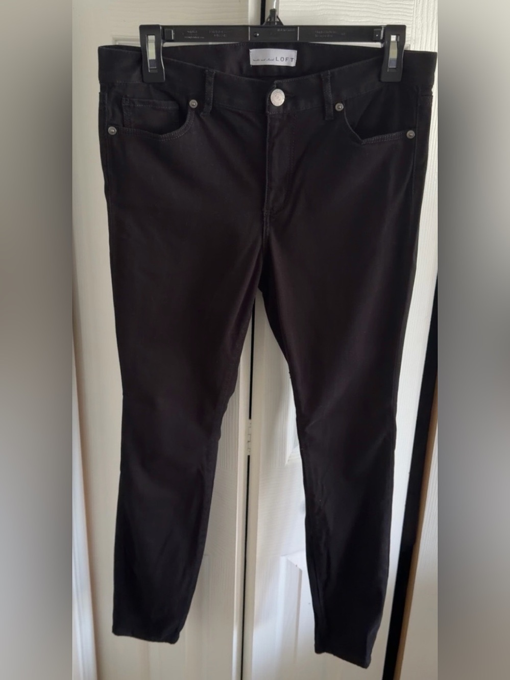 LOFT Black High-Rise Pants with Branded Button 29/8P